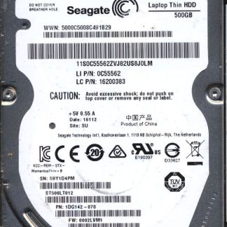 Seagate 500GB ST500LT012 1DG142-070 SN SBY FW 0002LVM1 100729420 Donor Drive