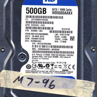 WD 500GB WD5000AAKX-60U6AA0 DCM HGNNKT2CHB T2 2060-771640-003 Donor Drive