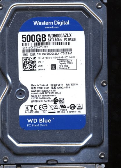 WD 500GB WD5000AZLX-75K2TA1 2060-800039-001 Donor Drive