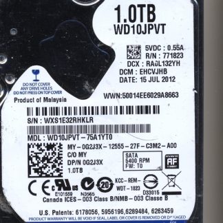 WD 1TB WD10JPVT-75A1YT0 DCM EHCVJHB VJ 2060-771823-000 Donor Drive